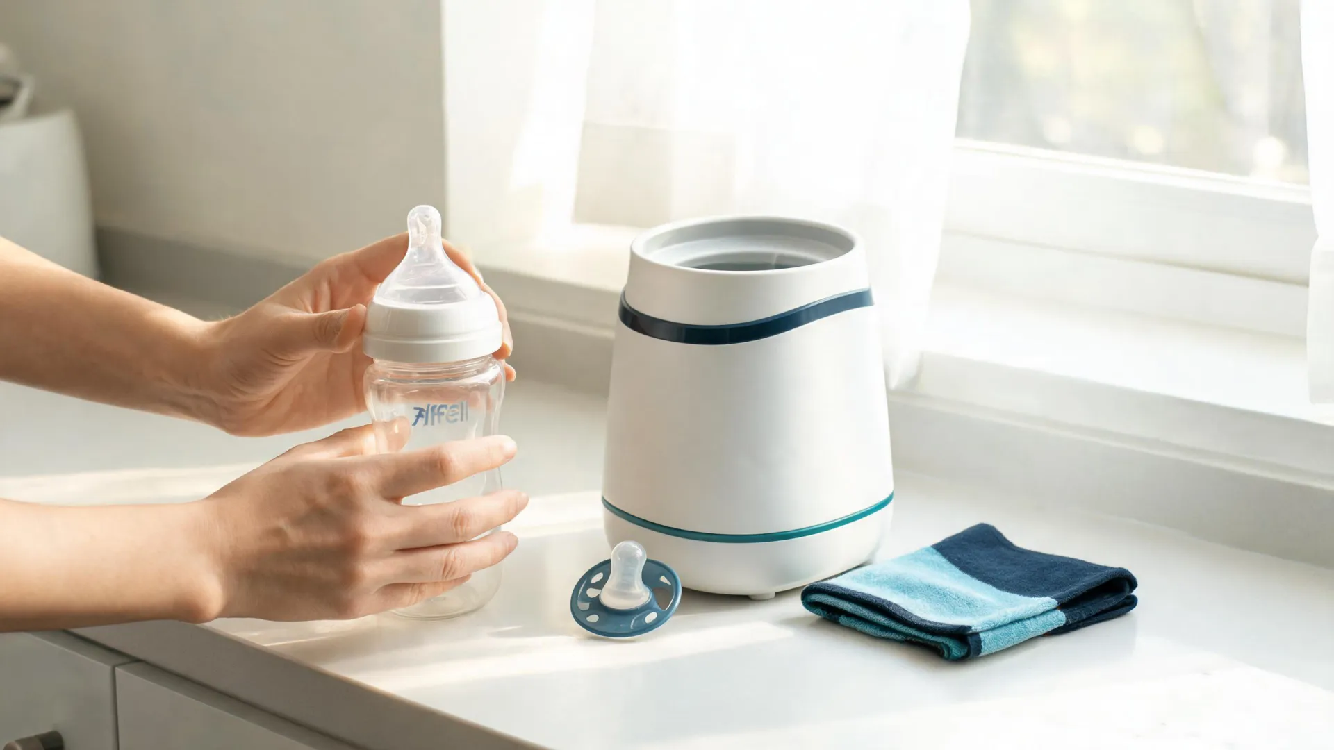 Parent preparing Philips Avent feeding essentials